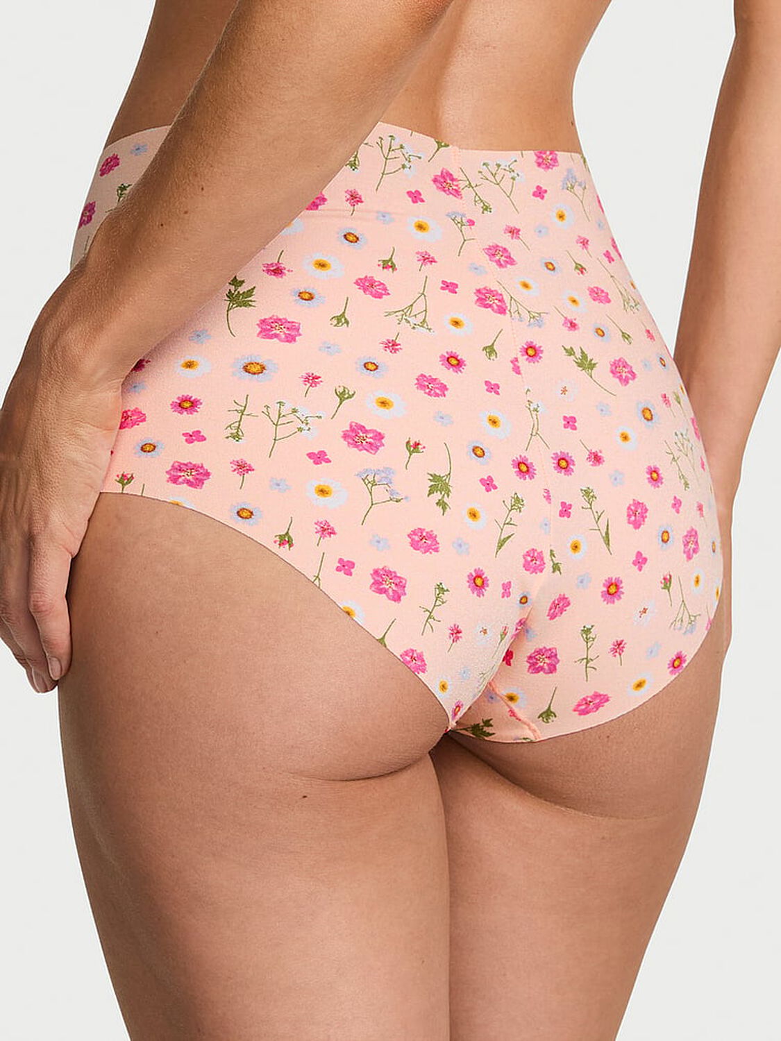 vs No-Show No-Show High-Waist Brief Panty Purest Pink Pressed Floral 2 of 3 