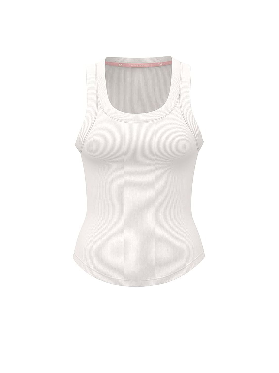 vs Angel Essentials VS Iconic Rib Racerback Tank Top Coconut White 3 of 3 