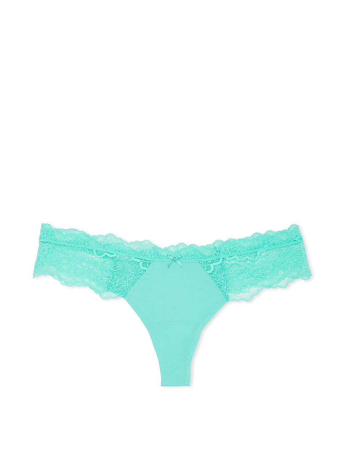 vs Dream Angels Lace-Trim Thong Panty Aquarius Blue 3 of 4 