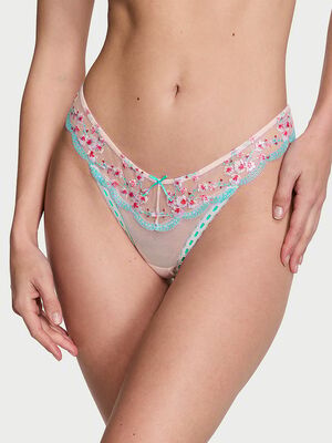 Cherry Blossom Embroidery Brazilian Panty