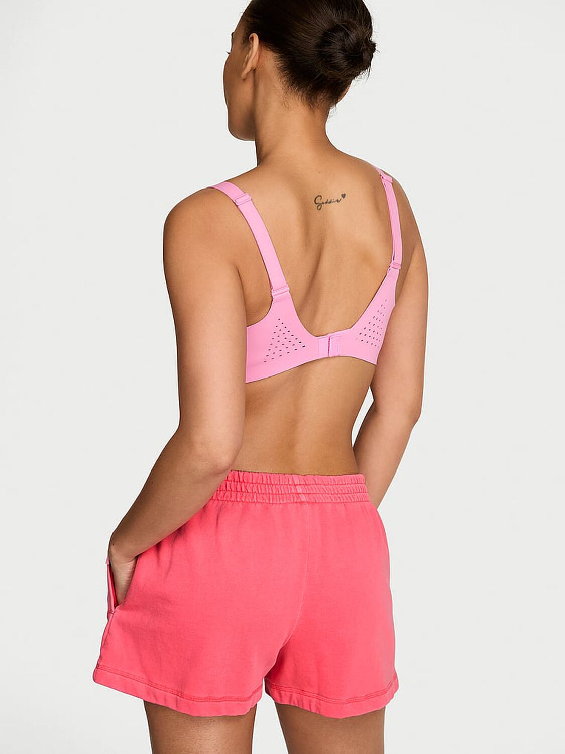 vs Angel Essentials Off-Duty Terry Lounge Shorts Poppy 2 of 3 