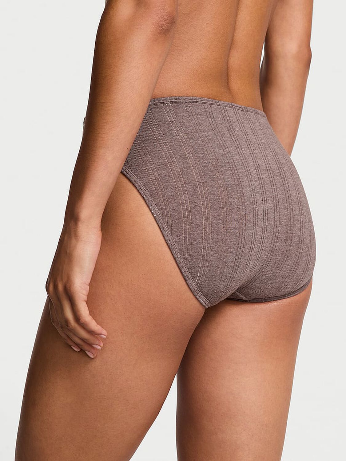vs Victoria's Secret Ultra-Fine Modal High-Leg Brief Panty Heather Cocoa Blush 2 of 3 