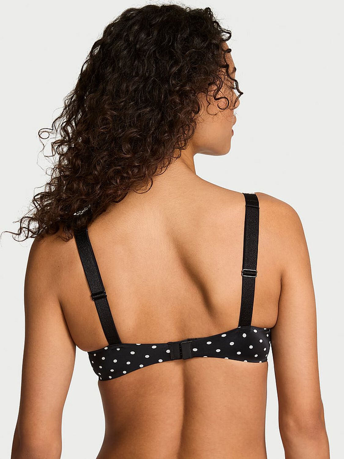 vs Very Sexy Bombshell Logo Shine Strap Add-2-Cups Push-Up Bra Black Dots 2 of 4 