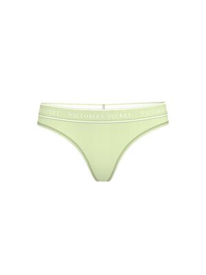 Logo Cotton Thong Panty