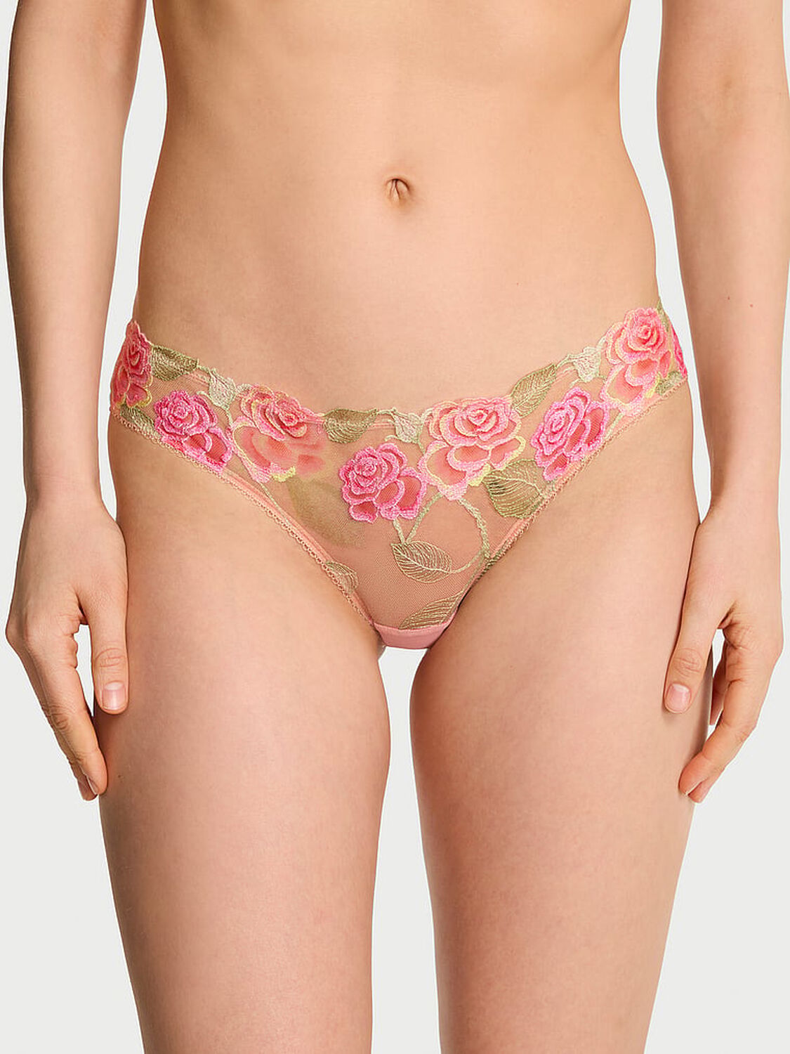 vs Dream Angels Sweet Melody Embroidery Brazilian Panty Melody Embroidery 1 of 4 