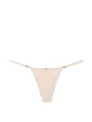 Lace-Trim Adjustable V-String Panty