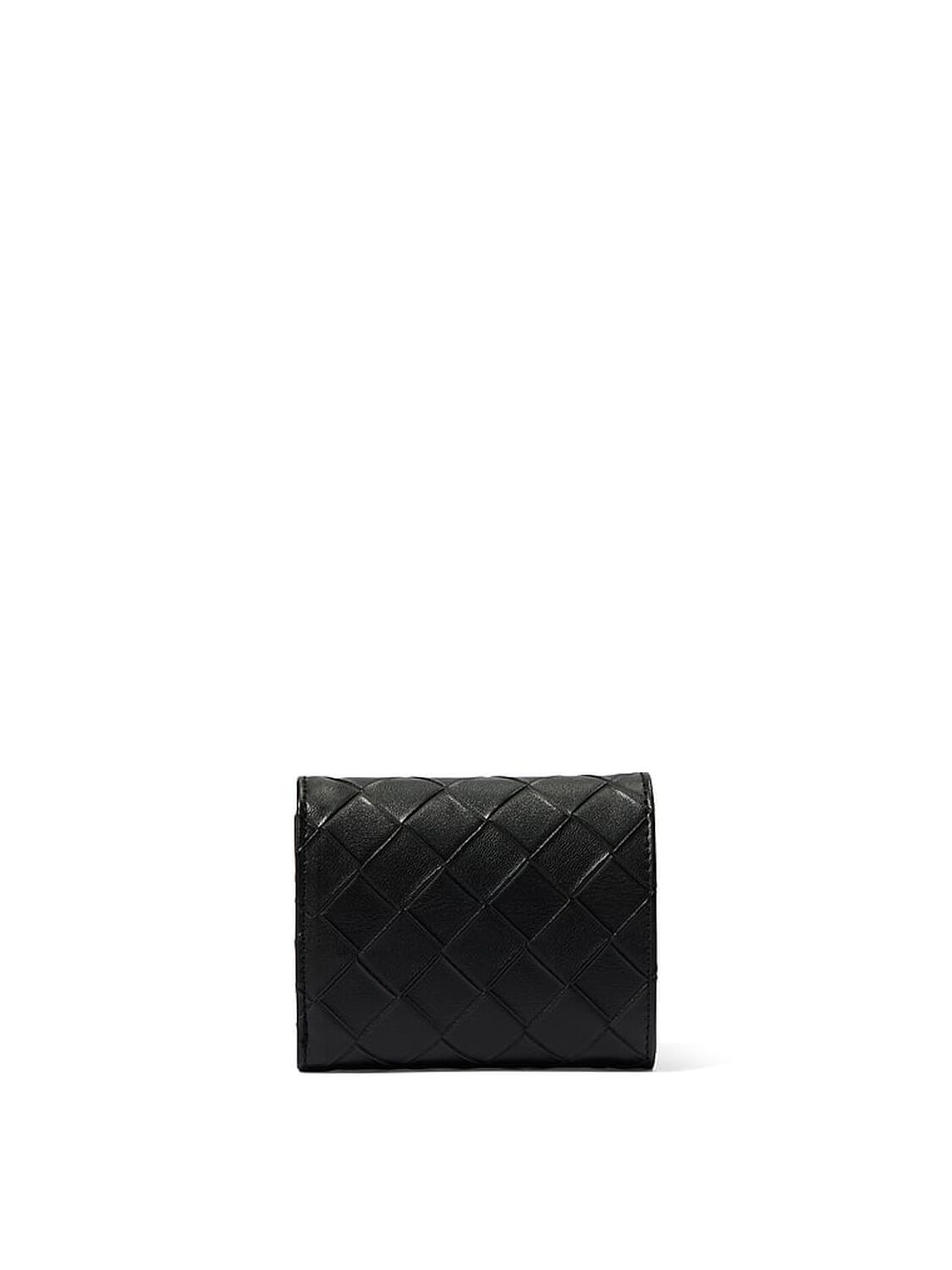 vs Victoria's Secret Small Flap Wallet Black Woven 2 of 2 