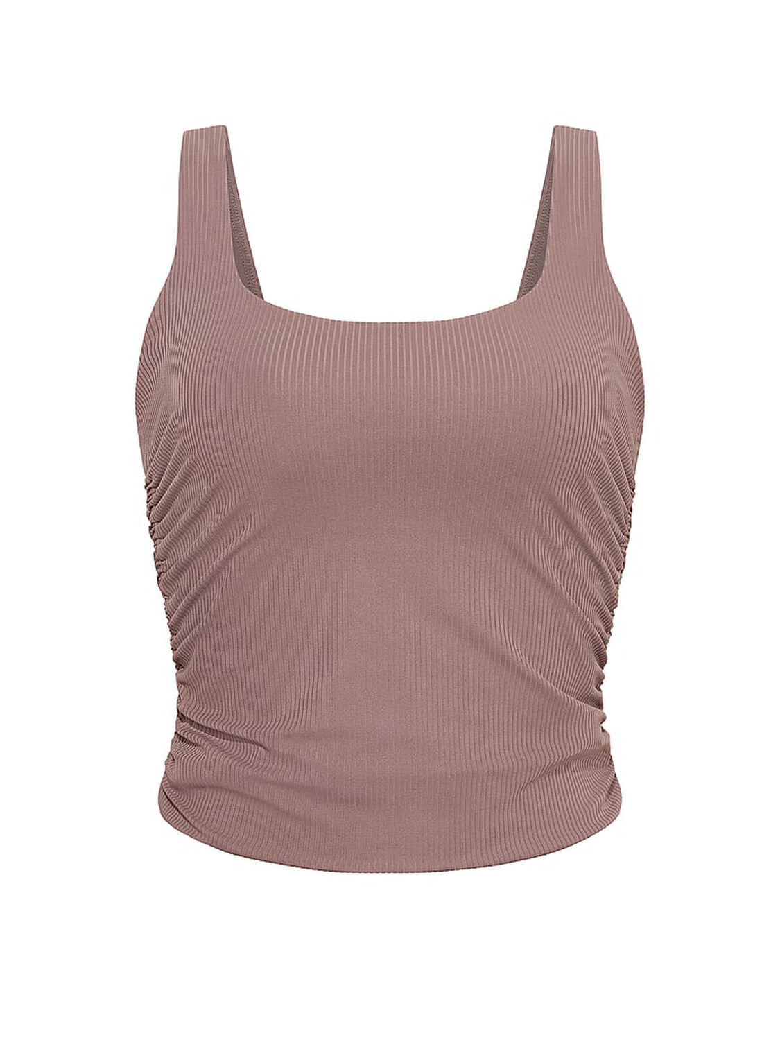 vs Vsx VSX Elevate&trade; Rib Ruched Tank Top Cloudy Grey 3 of 3 