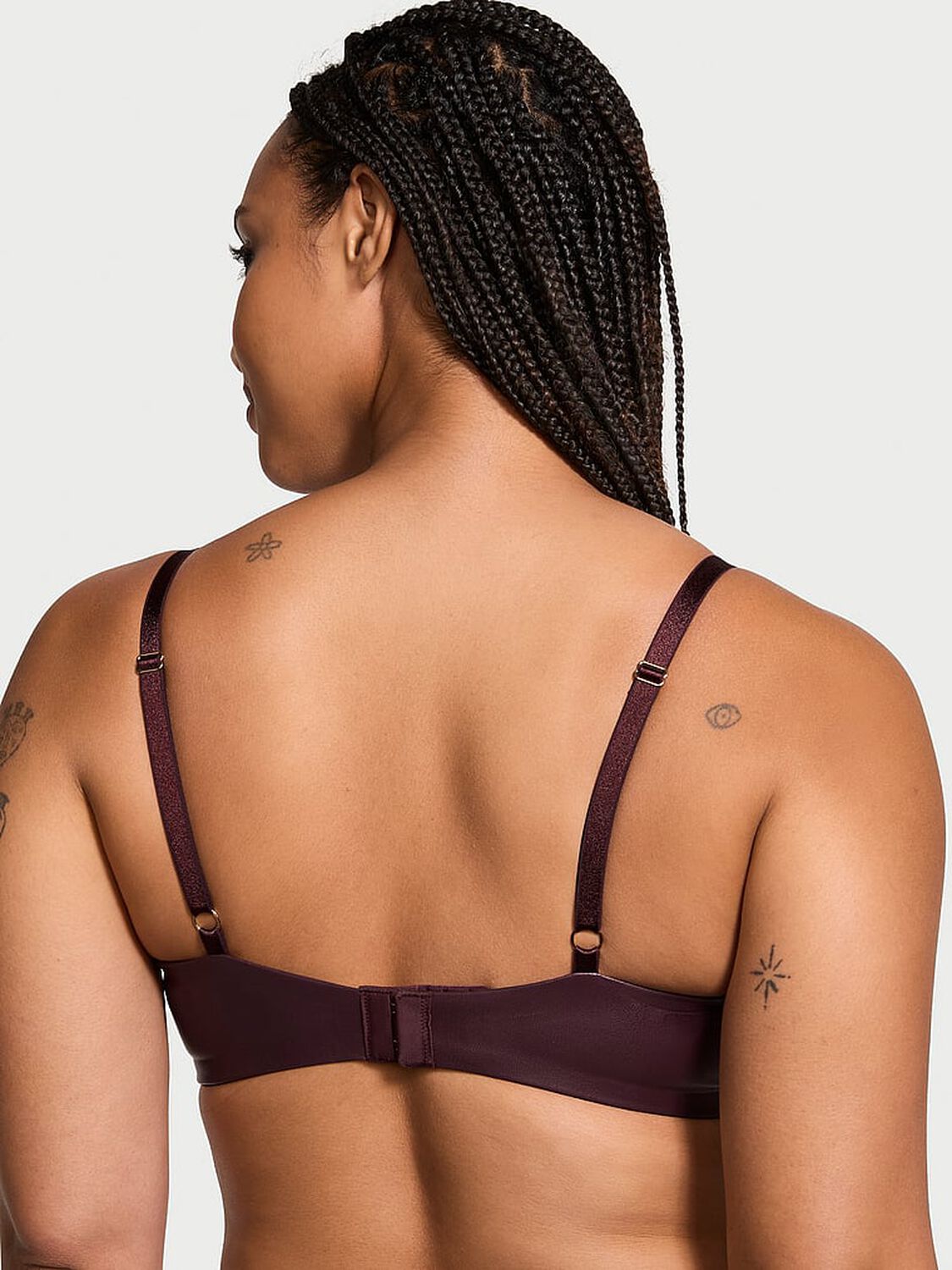 vs Very Sexy Faux Leather Push-Up Bra Burgundy Brown 2 of 4 
