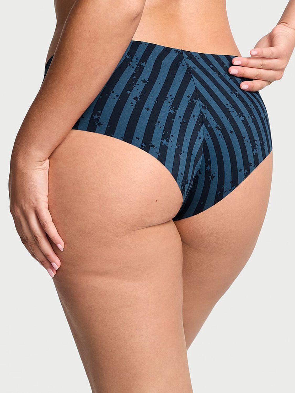 vs No-Show No-Show Cheeky Panty Blue Star Stripes 1 of 3 