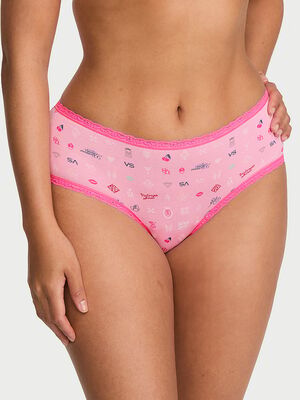 Cotton Lace-Waist Cheeky Panty