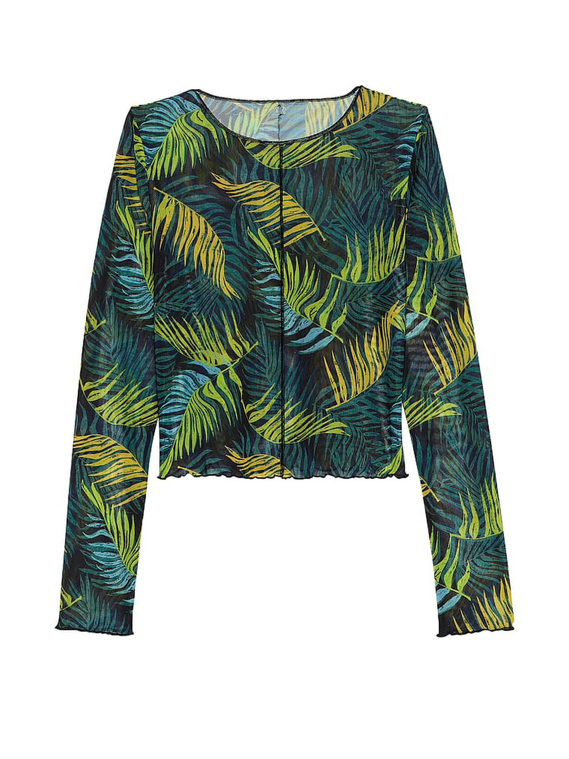 vs Victoria's Secret Swim Beachwear Mesh Long-Sleeve Top Palm Royale 3 of 4 