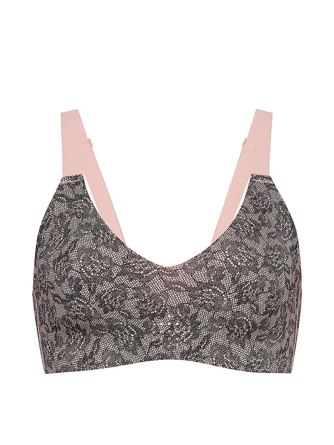vs Vsx VSX Featherweight&trade; Medium V-Neck Sports Bra Lace Print 3 of 3 