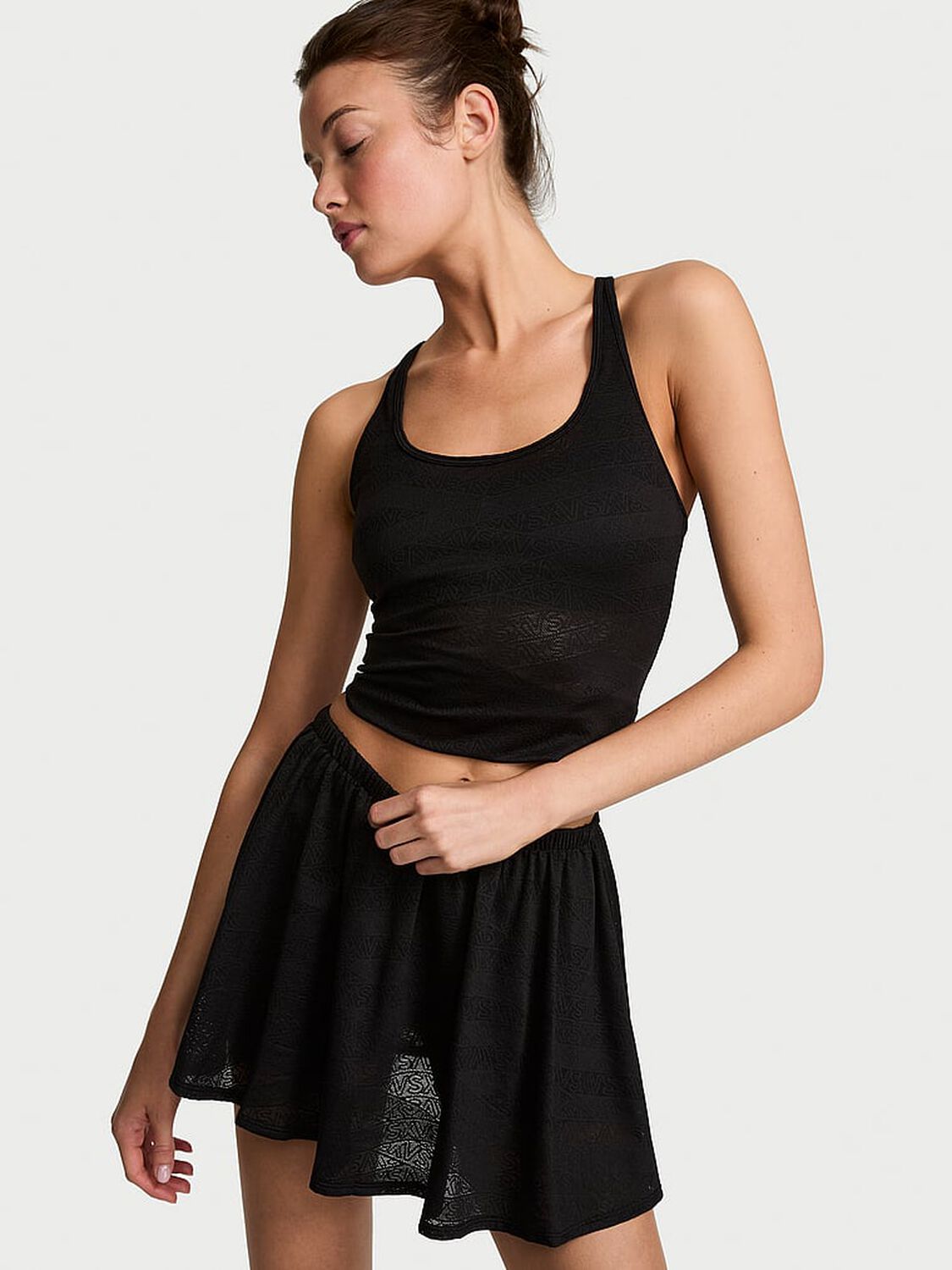 vs Vsx VSX Elevate&trade; Hot Zones Pleated Skirt Black 1 of 2 