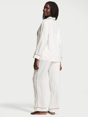 Glazed Satin Long Pajama Set