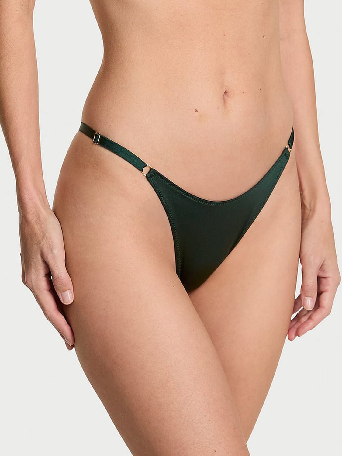 vs Very Sexy Smooth Strappy-Back Adjustable Brazilian Panty Cilantro 3 of 3 