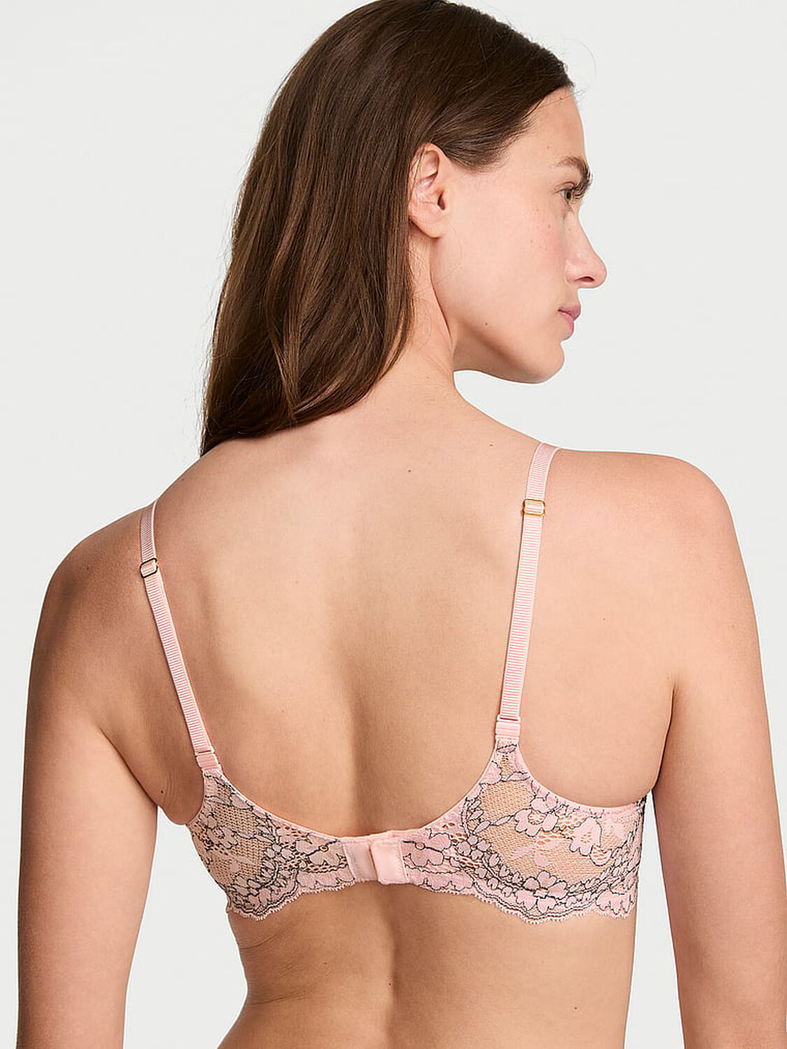 vs Dream Angels Lace Push-Up Bra Angel Pink 2 of 3 