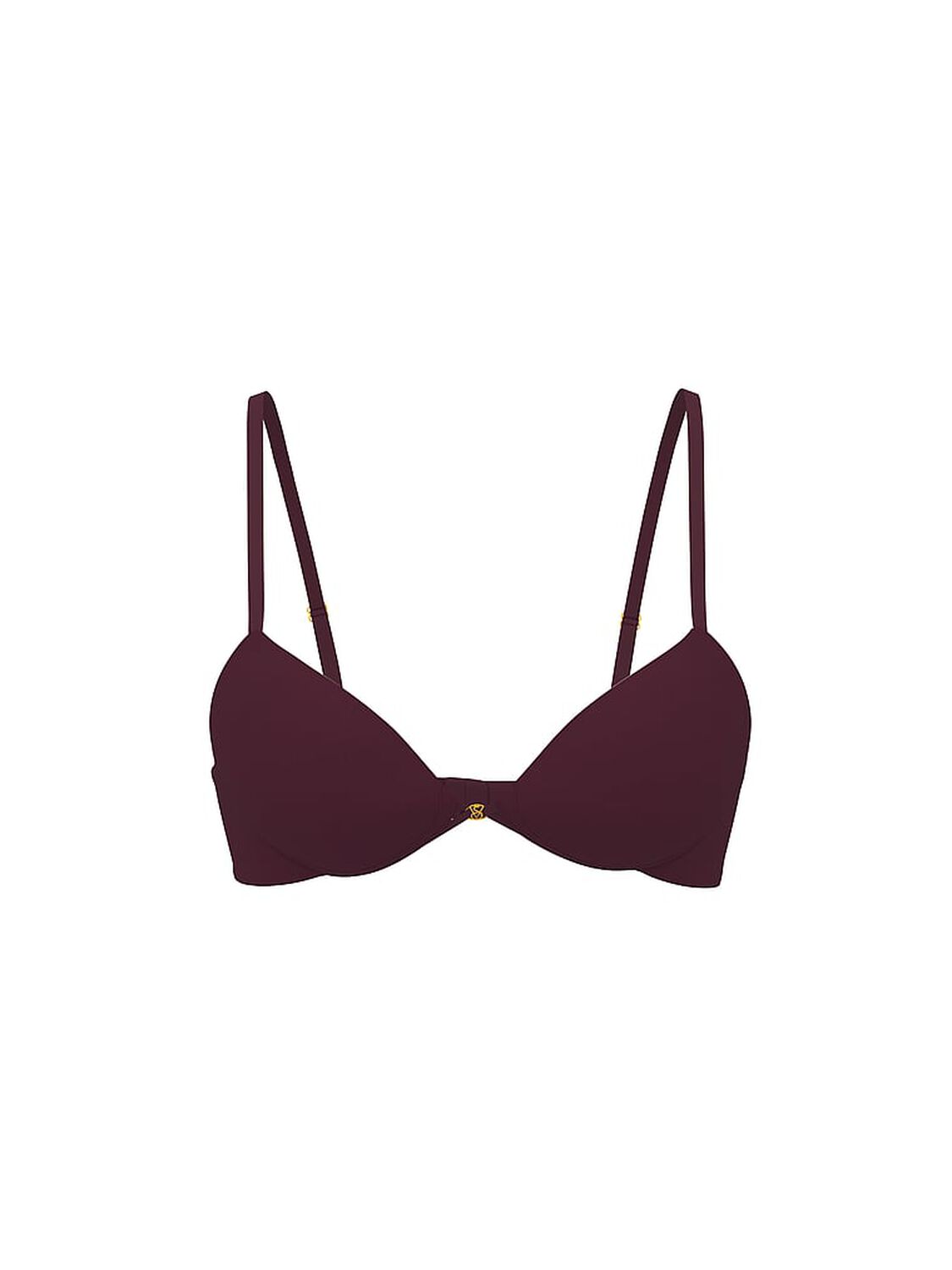 vs Very Sexy Smooth Lightly Lined Plunge Demi Bra Winter Wine 3 of 4 