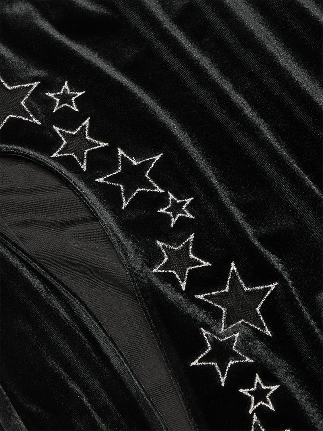 vs Victoria's Secret Starstruck Velvet Embellished Slip Black 4 of 4 