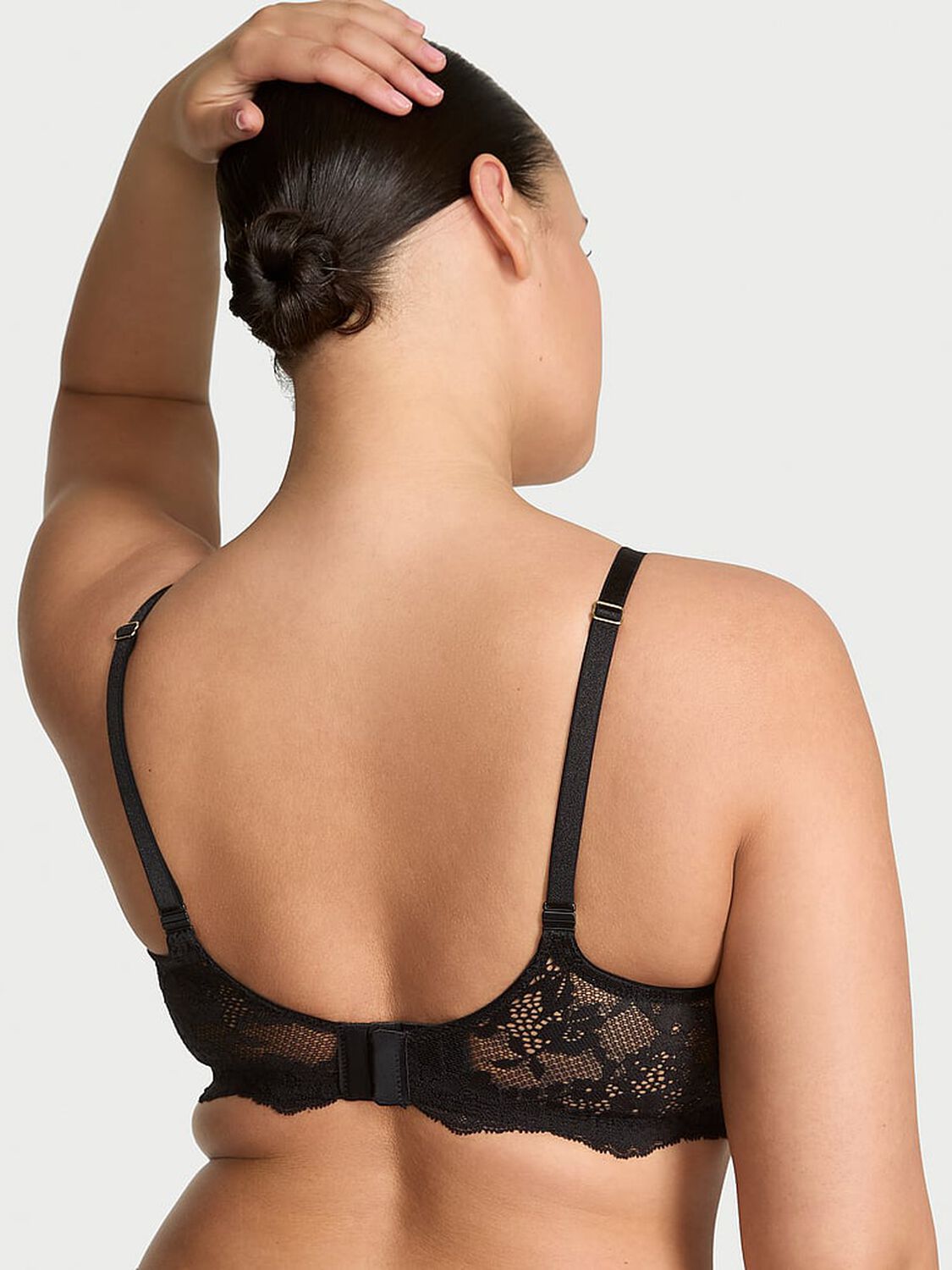 vs Dream Angels Smooth & Lace Push-Up Bra Black 2 of 3 