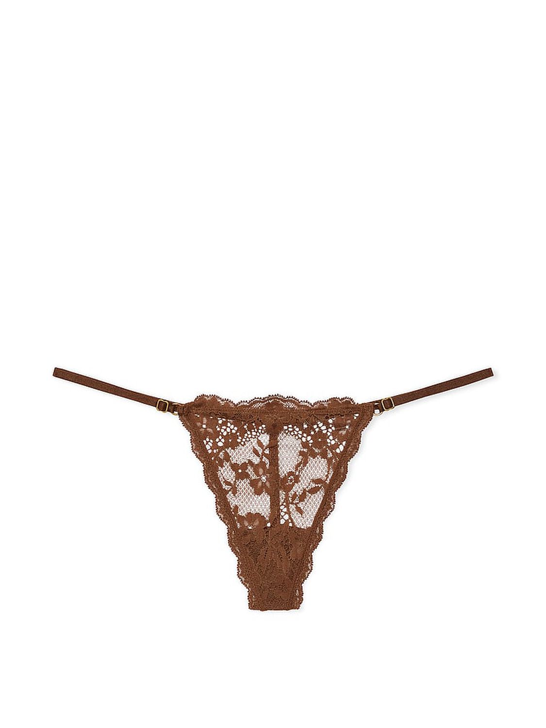 vs Dream Angels Lace Adjustable V-String Panty Mousse 3 of 3 