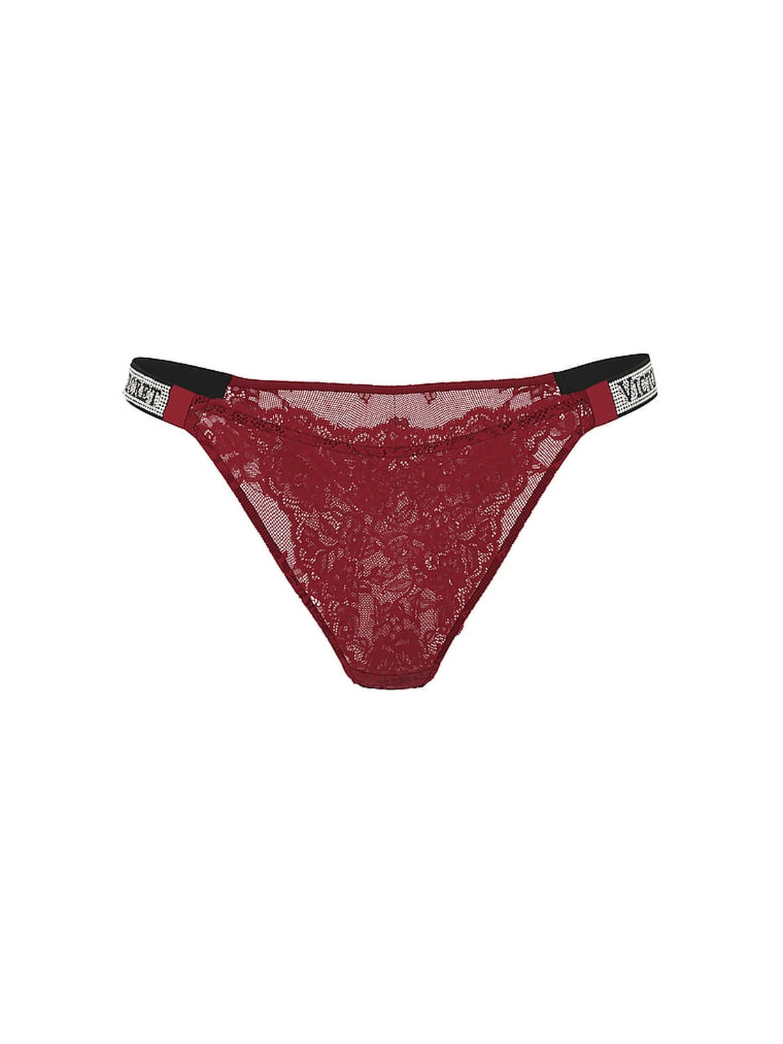 vs Very Sexy Shine Strap Brazilian Panty Sangria Red 1 of 1 