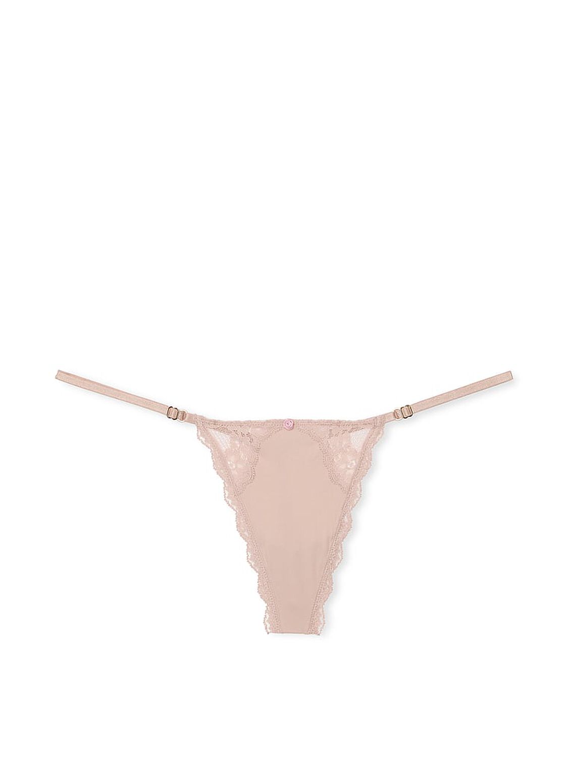 vs Dream Angels Lace-Trim Adjustable V-String Panty Macaron 3 of 3 
