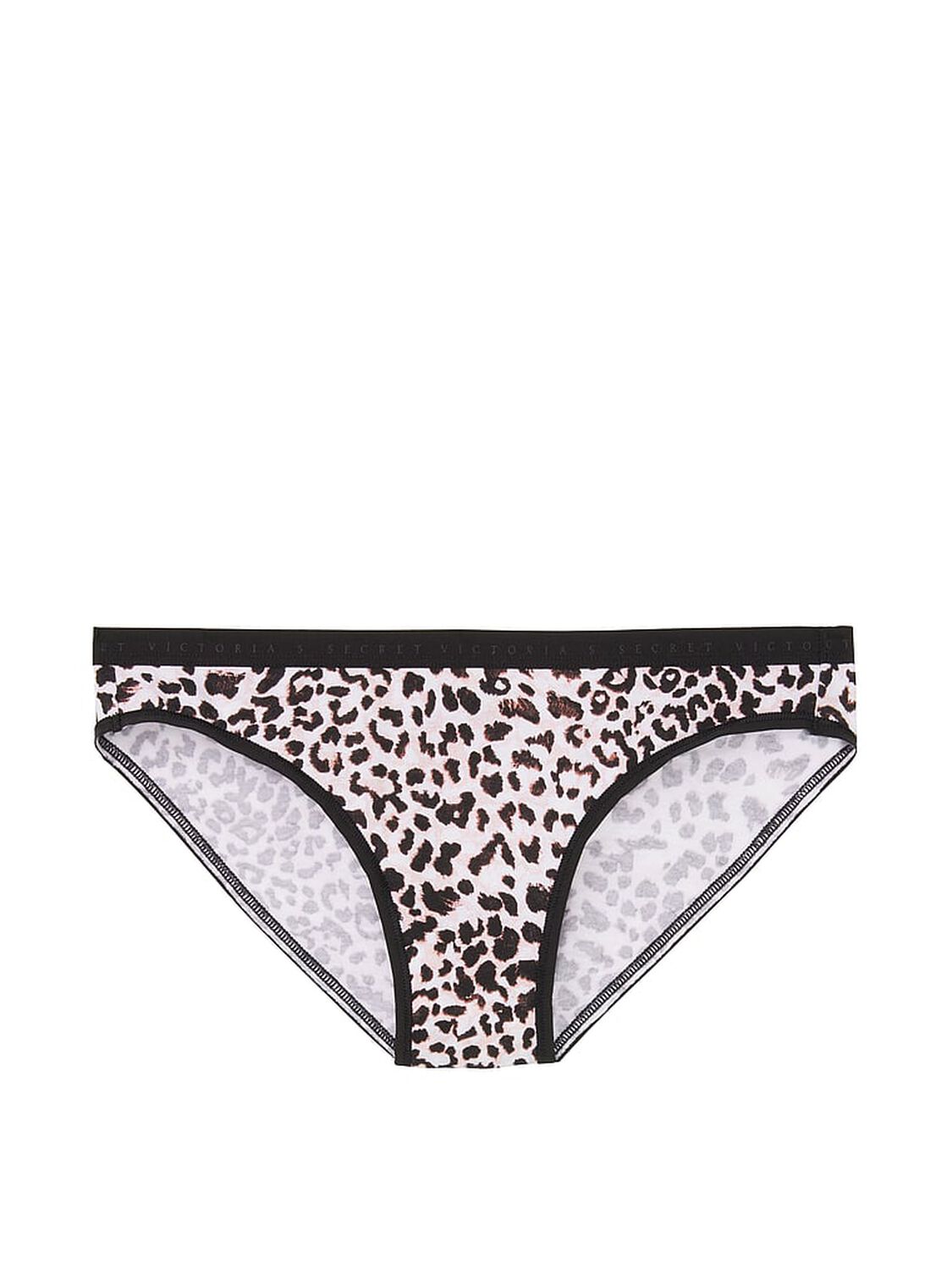 vs Victoria's Secret Stretch Cotton Bikini Panty White/Black Leopard 1 of 1 