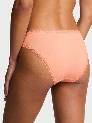 Cotton Lace-Waist Bikini Panty