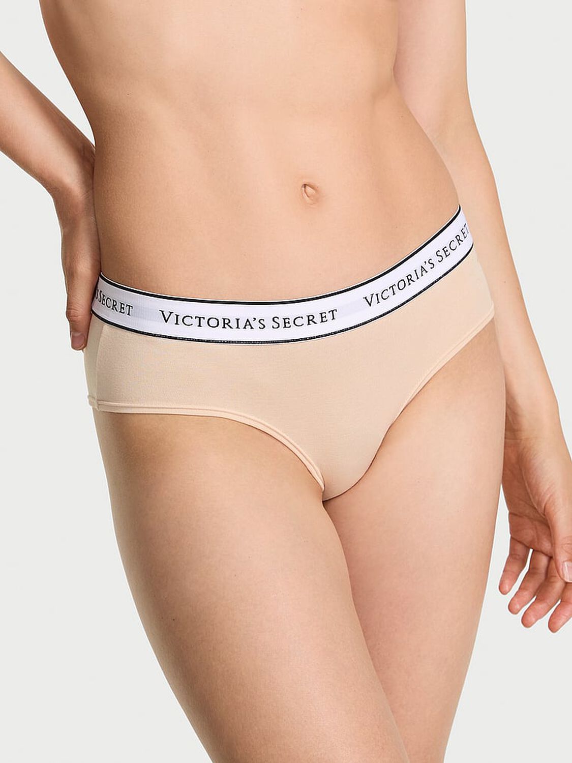 vs Cotton Logo Cotton Cheeky Panty Champagne 3 of 3 
