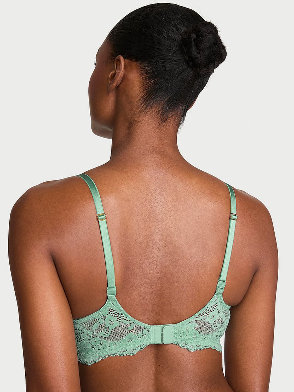 vs Dream Angels Lace Lightly Lined Classic Coverage Demi Bra Sweet Spearmint 2 of 3 
