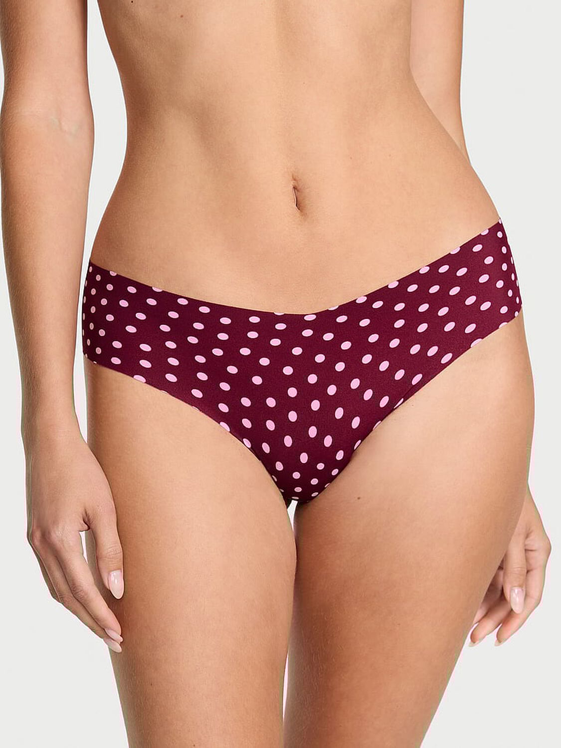 vs No-Show No-Show Thong Panty Sangria Red Dots 2 of 3 