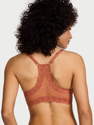 Lightly Lined Lace Racerback Full-Coverage Bra