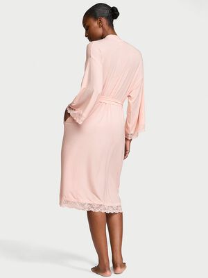 SoSoft&trade; Modal Lace-Trim Robe