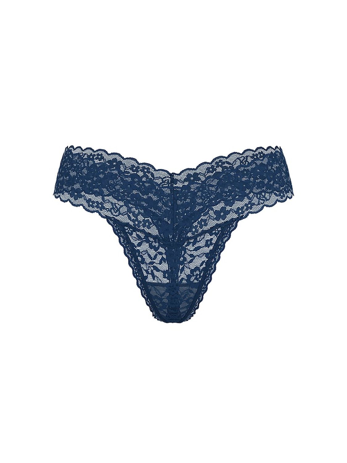 vs The Lacie Blossom Lace Thong Panty Midnight Sea 3 of 3 