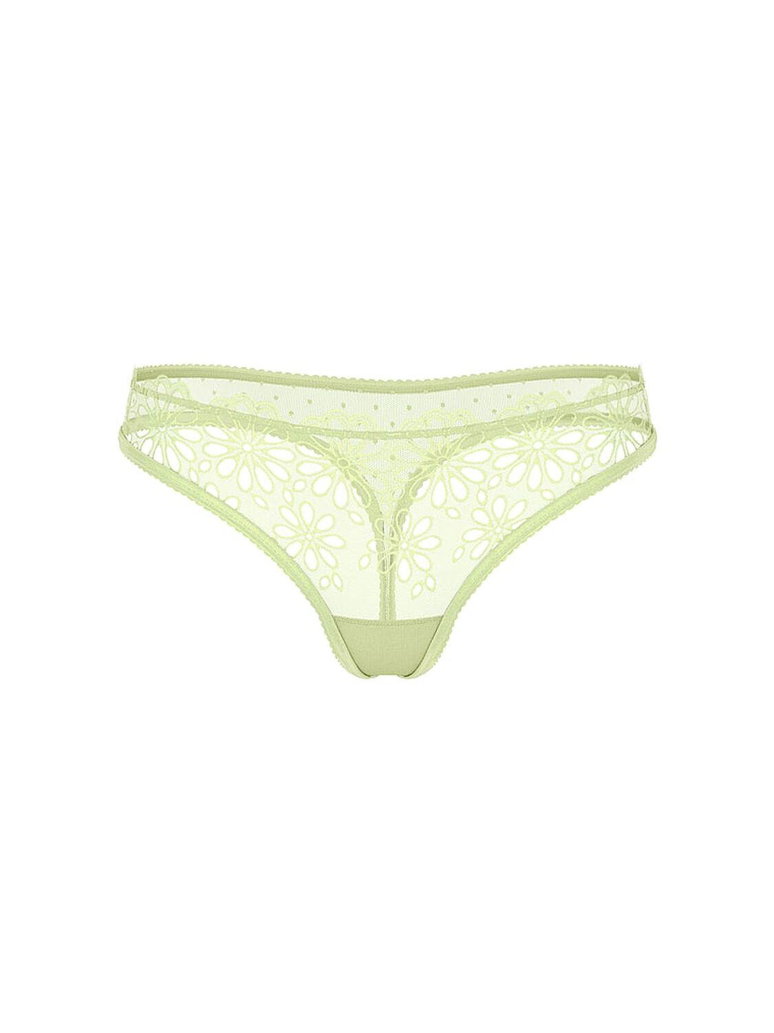 vs The Lacie Eyelet Mesh Thong Panty Reed Green 3 of 4 