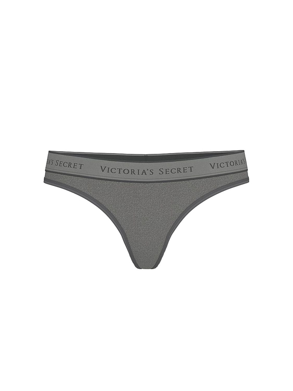 vs Cotton Ultra-Fine Modal Logo Thong Panty Heather Anthracite 3 of 3 
