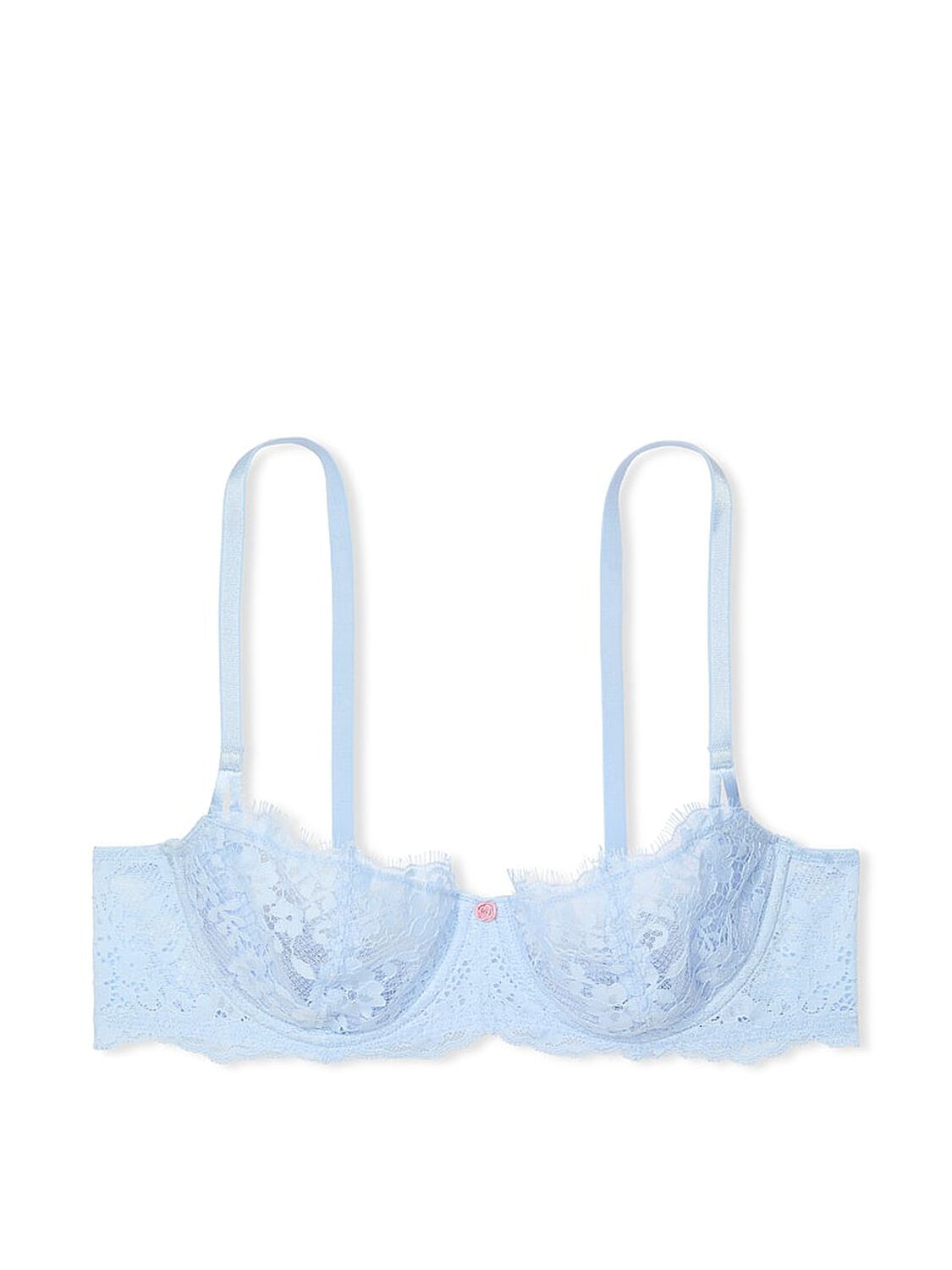 vs Dream Angels Wicked Unlined Lace Balconette Bra Light Blue 3 of 4 