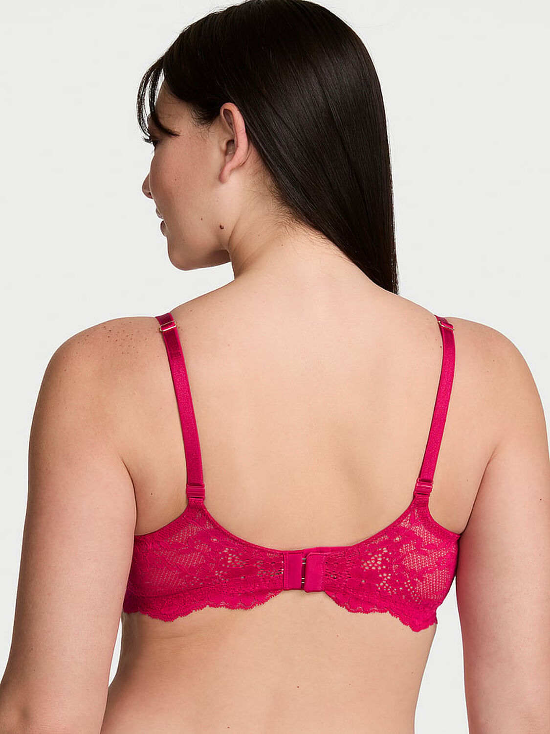 vs Dream Angels Lace Lightly Lined Classic Coverage Demi Bra 2 of 2 