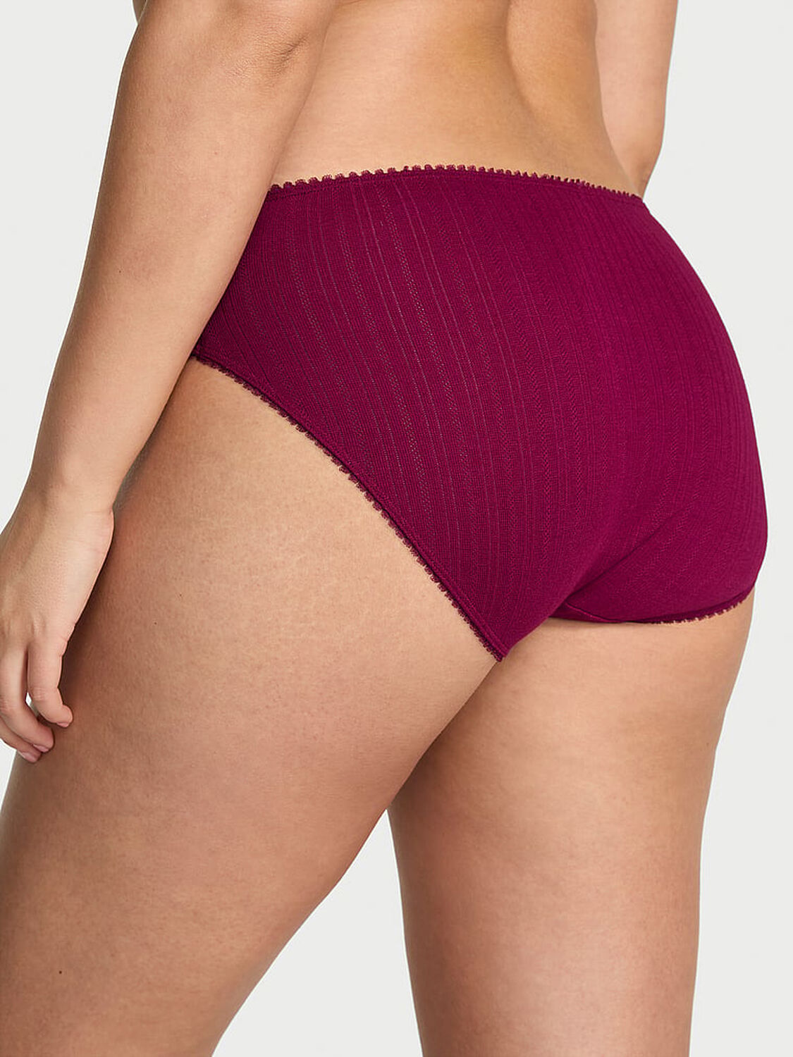vs Victoria's Secret Lace Pointelle High-Leg Brief Panty Fresh Jam 2 of 2 
