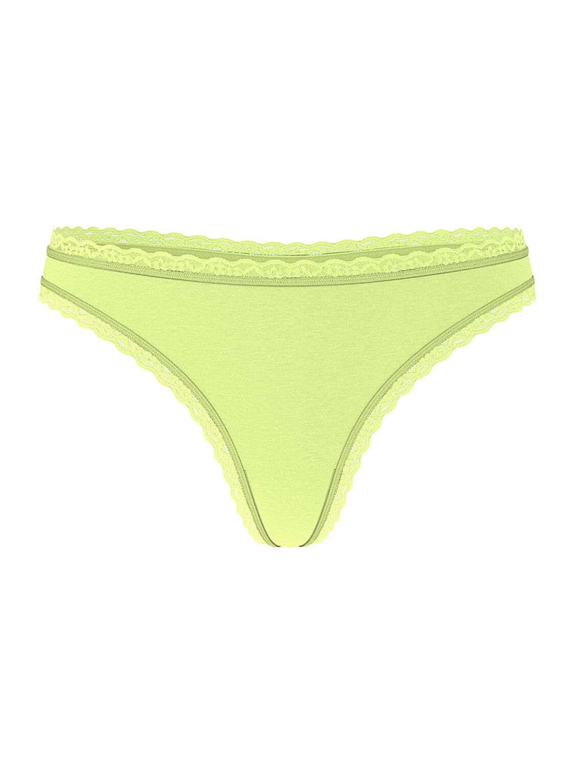vs The Lacie Cotton Lace-Waist Thong Sparkling Lime 3 of 3 