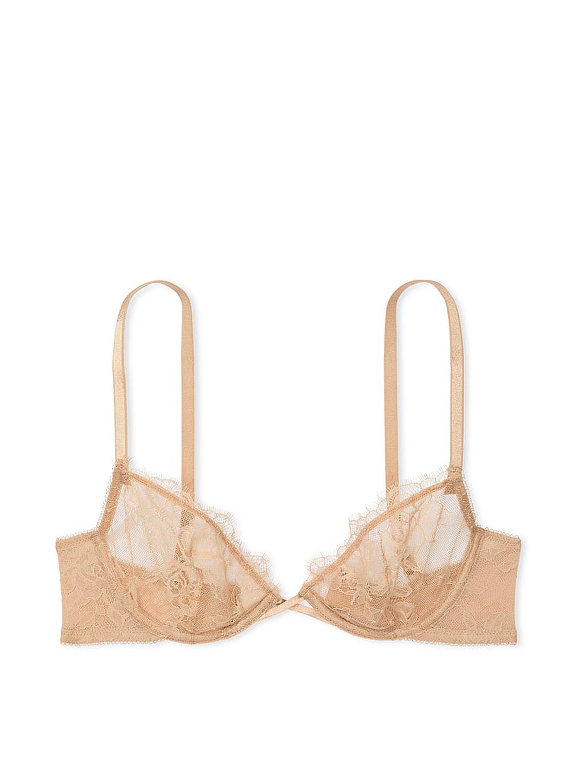 vs Very Sexy Rose Lace Unlined Low-Cut Demi Bra Praline 3 of 4 