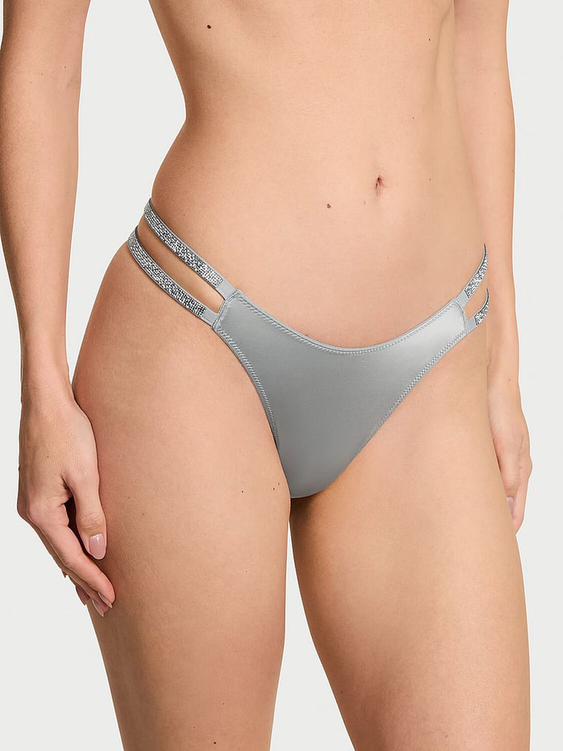 vs Very Sexy Double Shine Strap Smooth Thong Panty Starstruck 1 of 3 