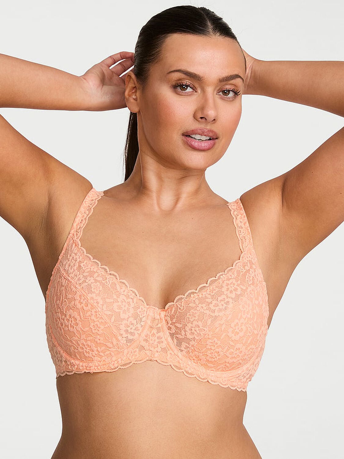 vs Victoria's Secret Lacie Unlined Balconette Bra Sunlit Apricot 1 of 2 
