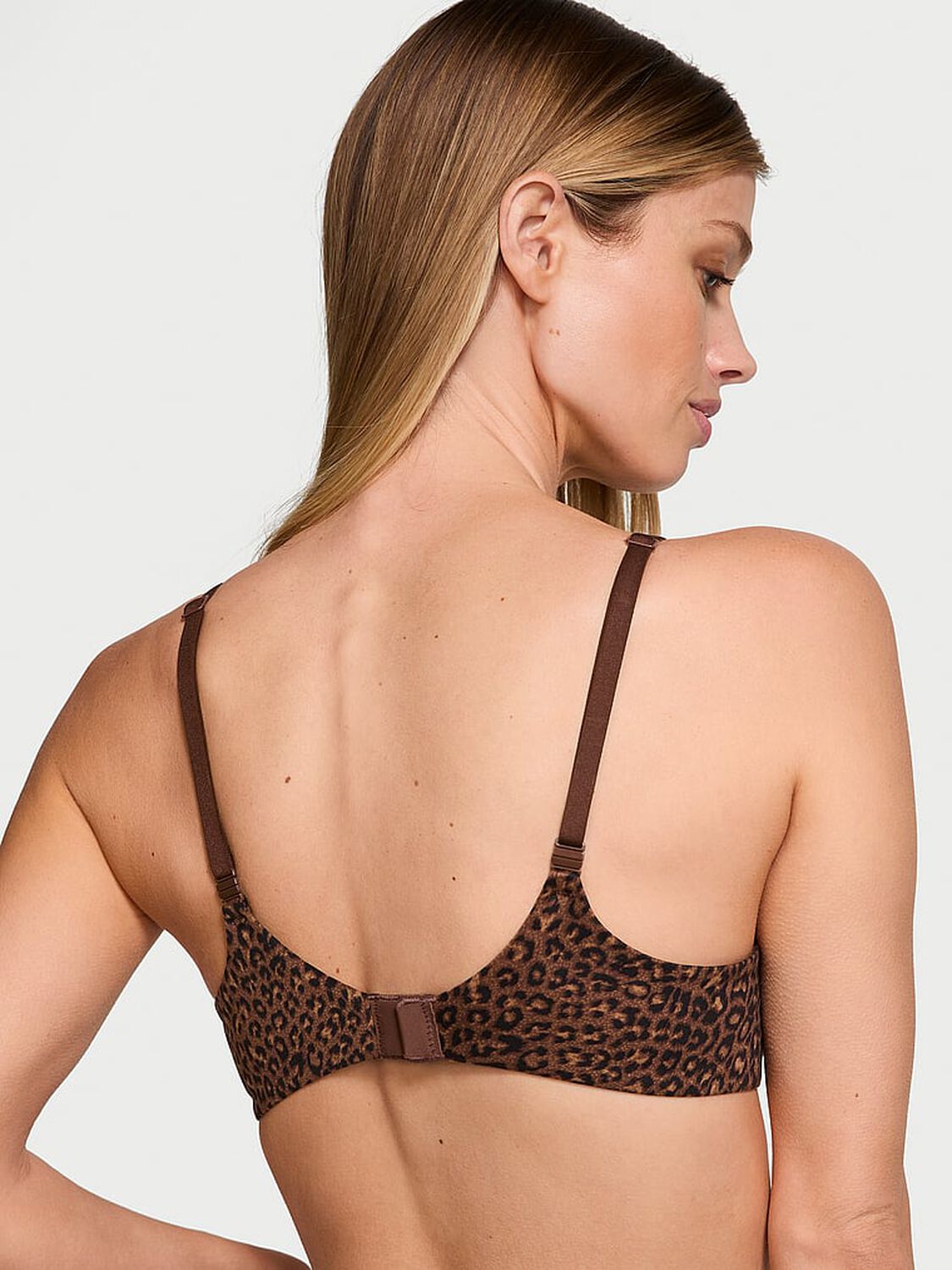 vs Body By Victoria Perfect Shape Push-Up Smooth Bra Ganache Glam Leopard 2 of 3 
