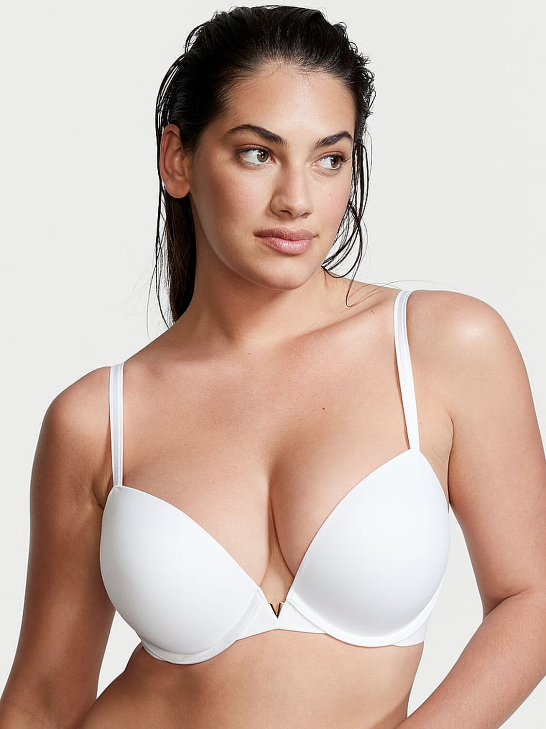 vs Love Cloud Push-Up Plunge Bra White 1 of 4 