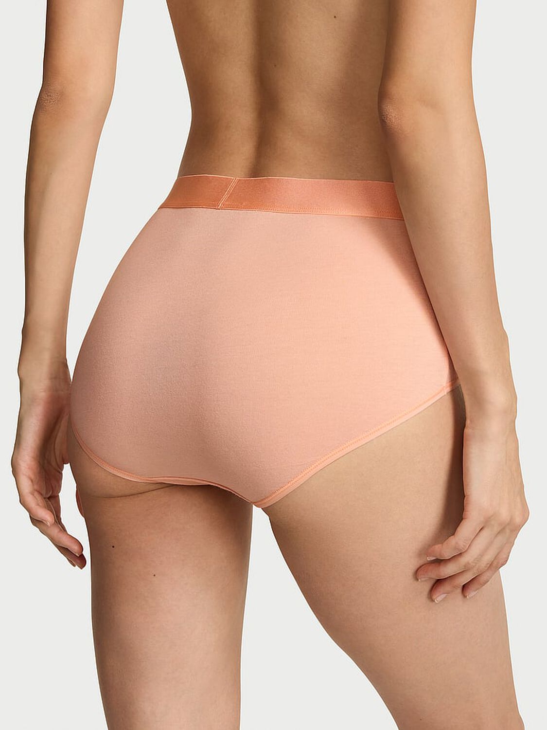 vs Cotton Logo Cotton Heart Shine Patch Modern Brief Panty Pink Gin 2 of 3 
