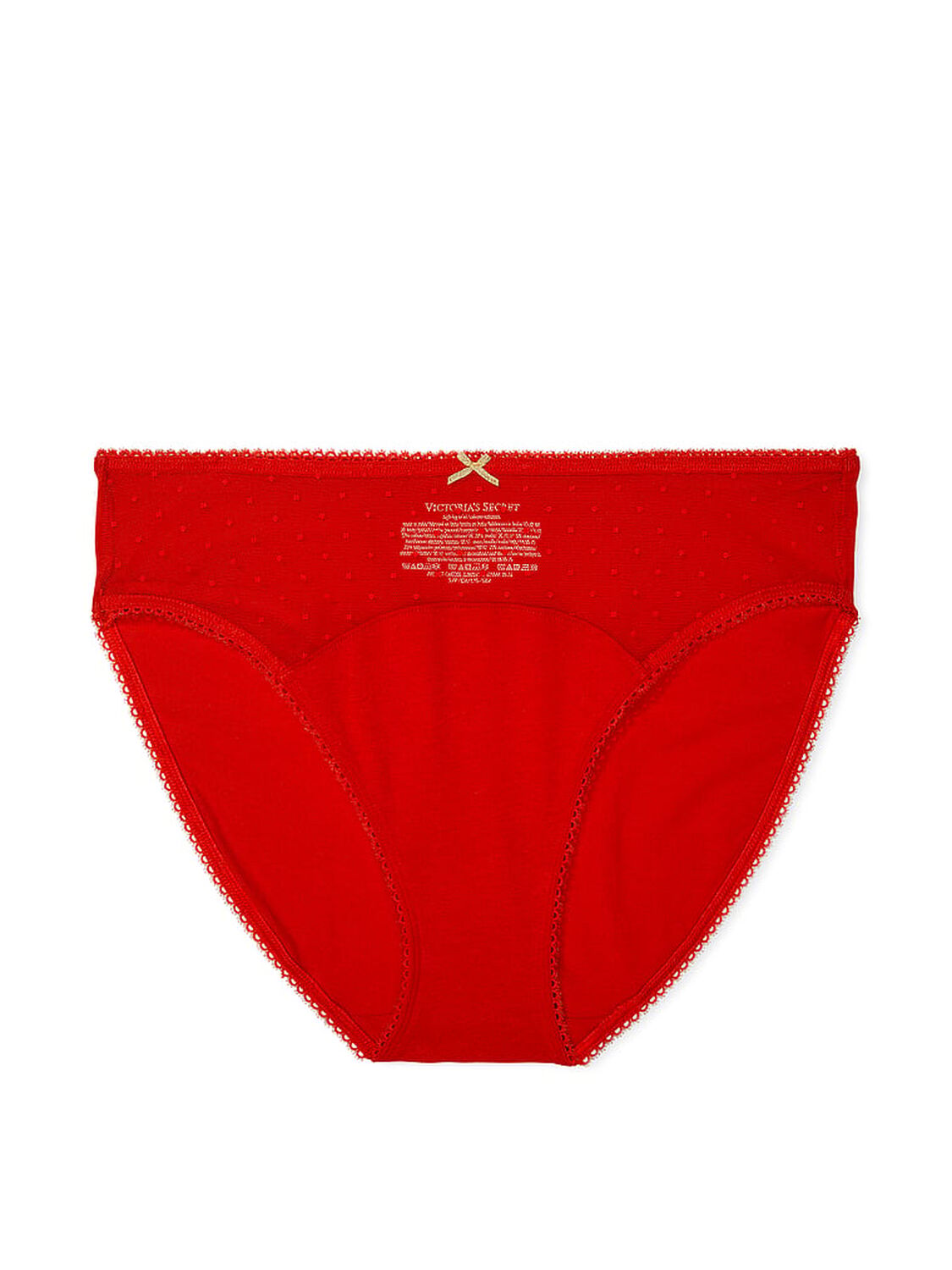 vs Victoria's Secret Stretch Cotton Dot Mesh High-Leg Brief Panty 1 of 1 