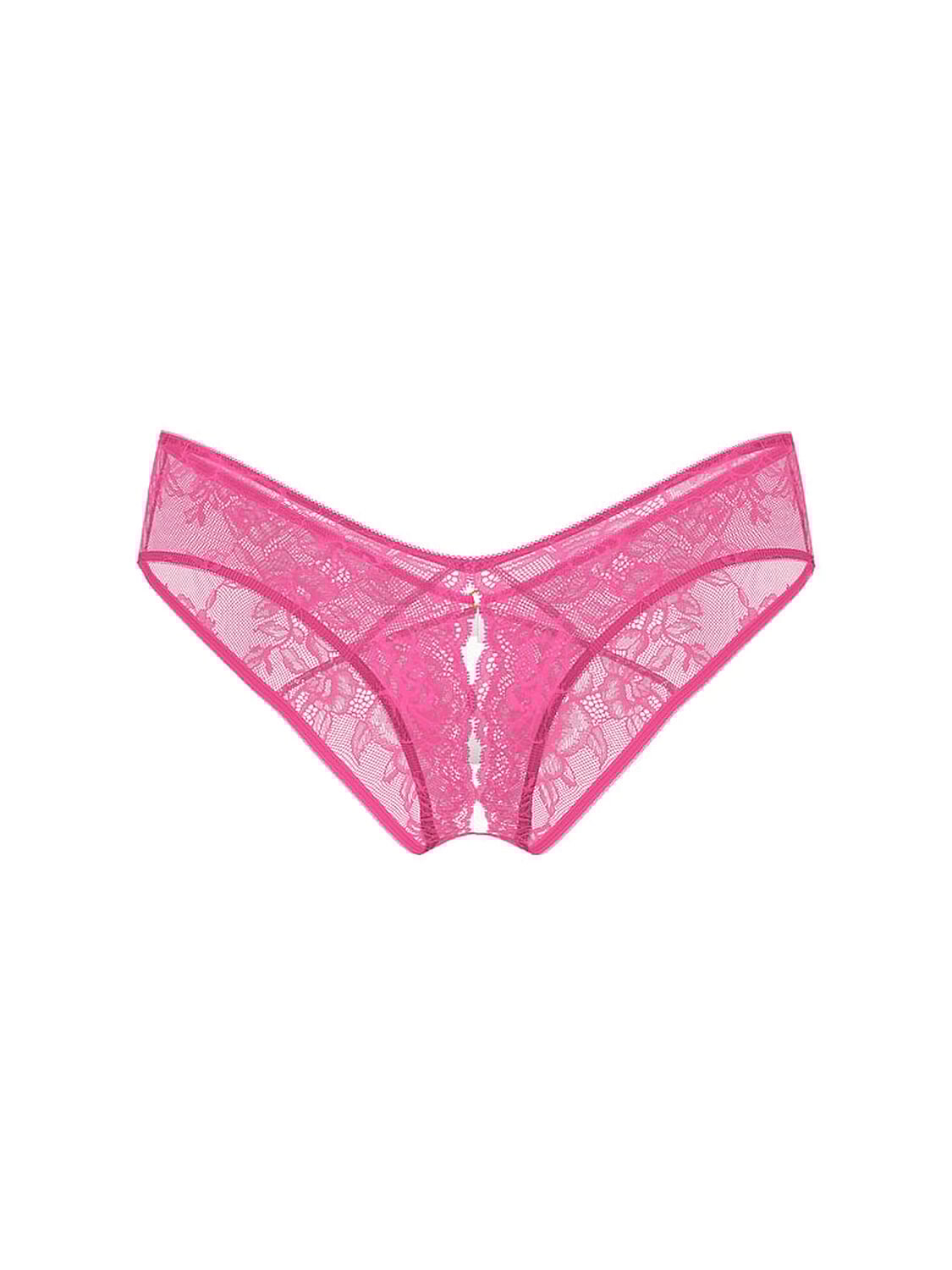 vs Very Sexy Rose Lace Crotchless Cheeky Panty Ultra Pink 2 of 3 