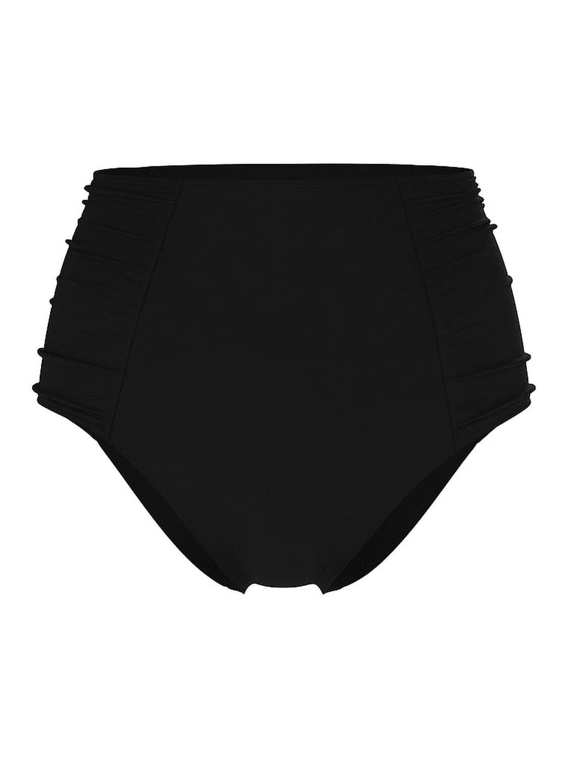 vs Victoria's Secret Swim Ultimate Smoothing High-Waist Full-Coverage Bikini Bottom Pure Black 3 of 3 